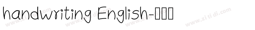 handwriting English字体转换